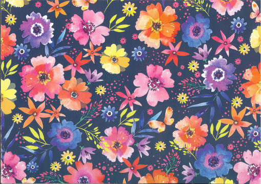 Picture of GIFT WRAPPING BLUE FLOWERS